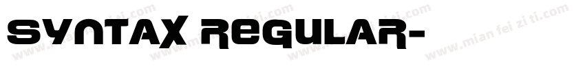 syntax regular字体转换